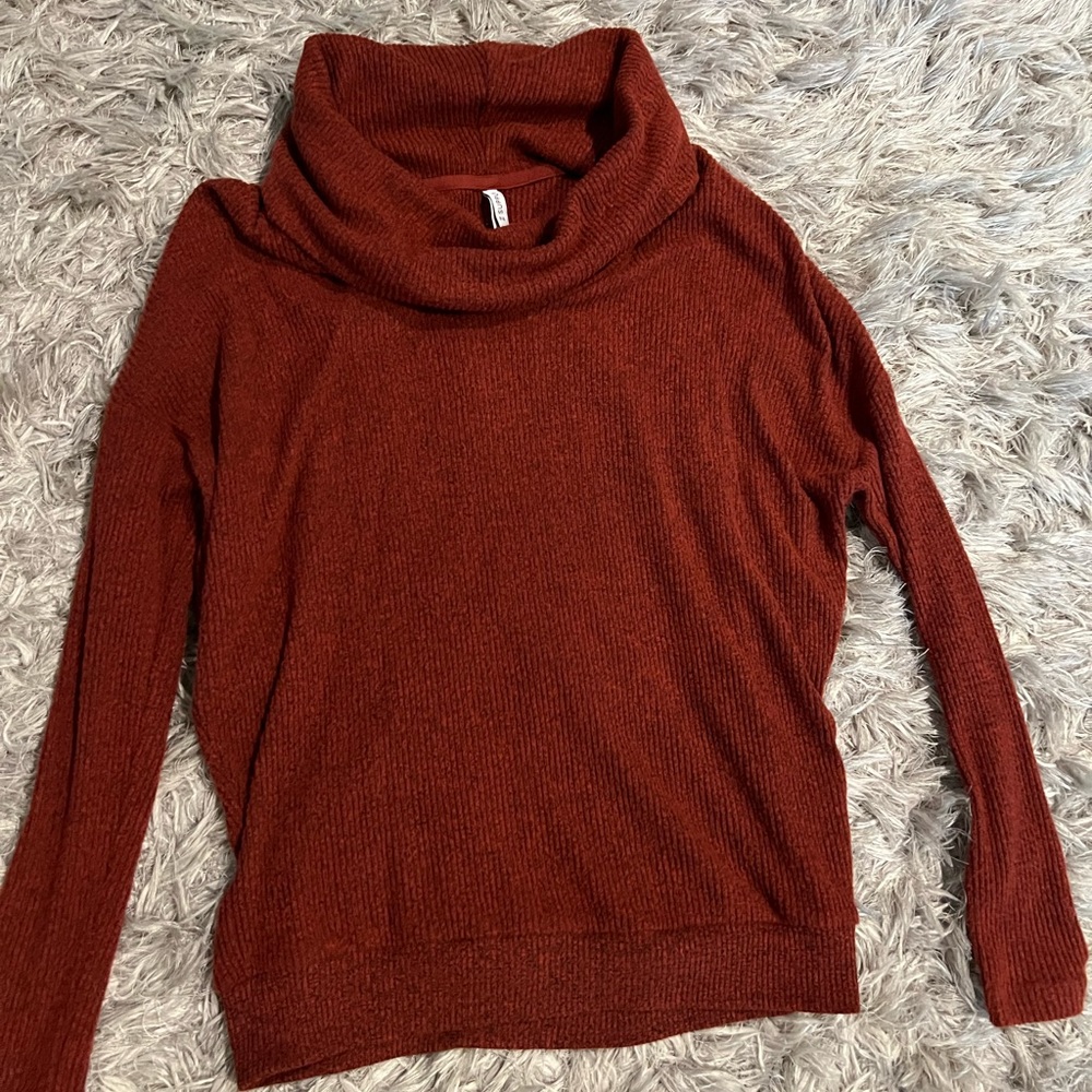 burnt orange long sleeve sweater